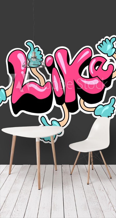 Image de Like in Graffiti style painting vector 